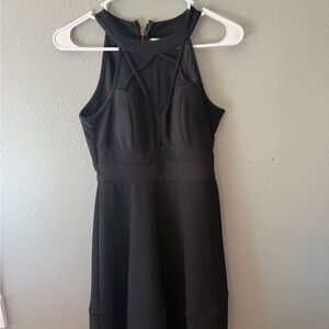 Emerald Sundae Black Backless Dress